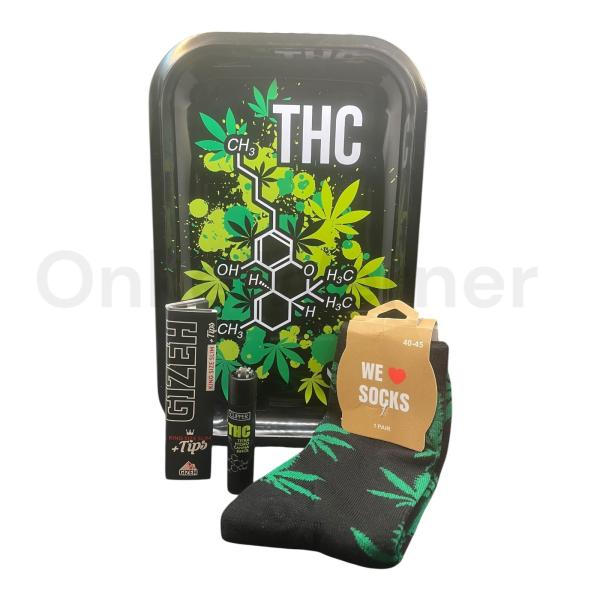 THC Molecule Rolling Smoker Set Small